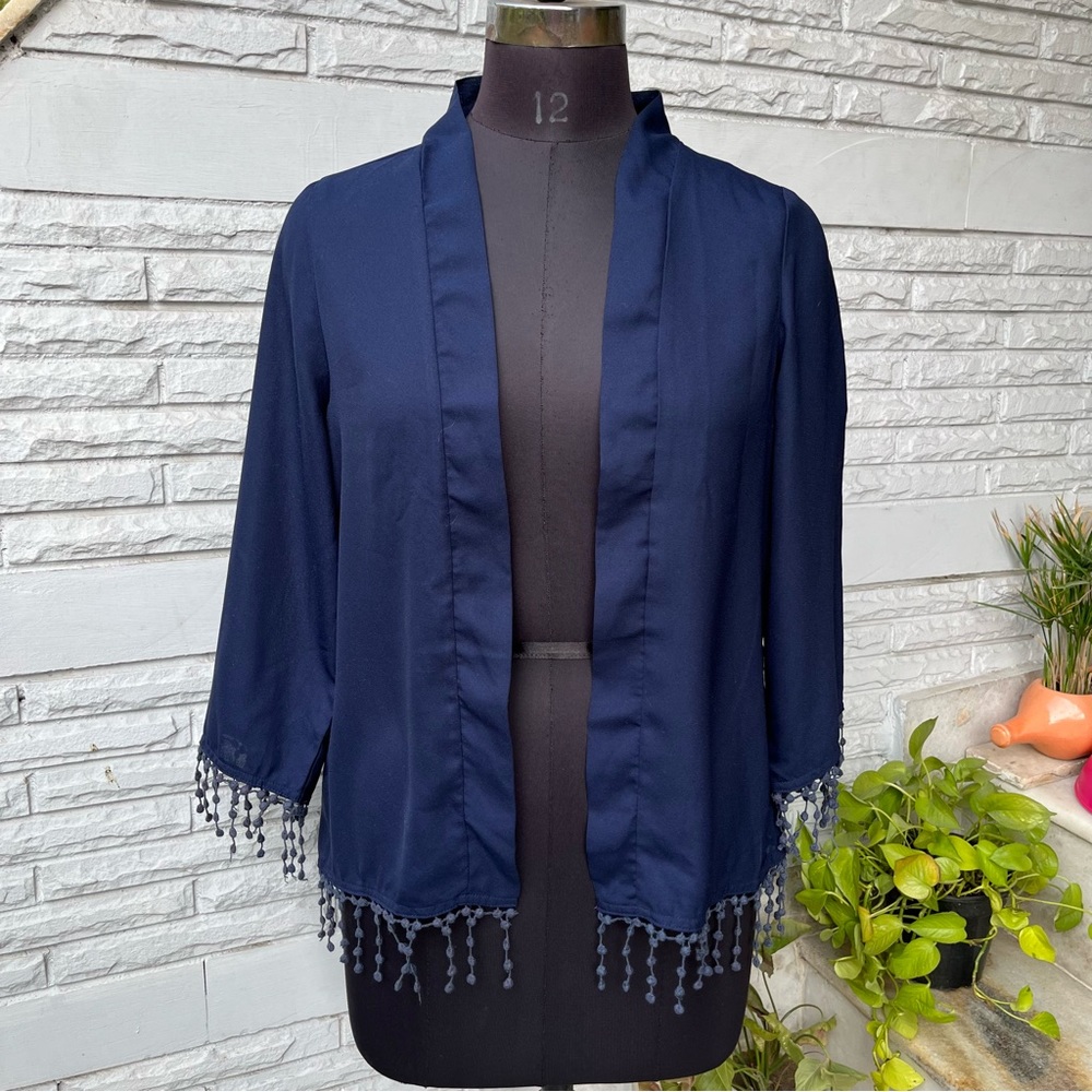 NWOT Navy Blue Open Shrug for Summers - Picture 1 of 6